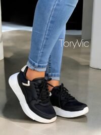 tenis, zapatos y botines para mujer toryvic .Monaco negro