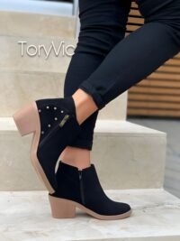 tenis, zapatos y botines para mujer toryvic texas negro