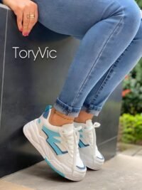 tenis, zapatos y botines para mujer toryvic. Atlanta blanco azul