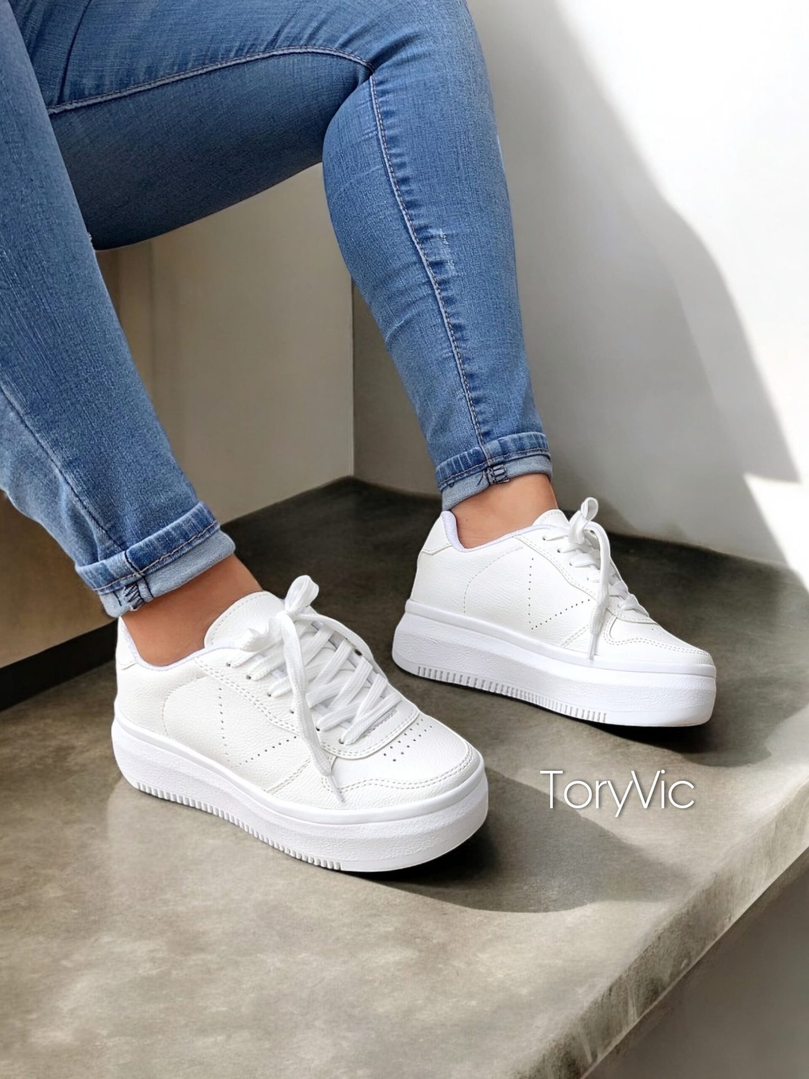 Tenis fashion blancas de mujer