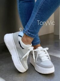 tenis, zapatos y botines para mujer toryvic. Antonella gris plata