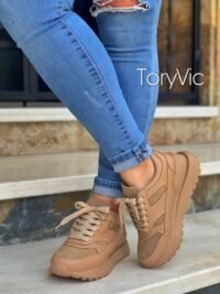 tenis, zapatos y botines para mujer toryvic london caramelo