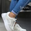 tenis, zapatos y botines para mujer toryvic. modd blanco gris