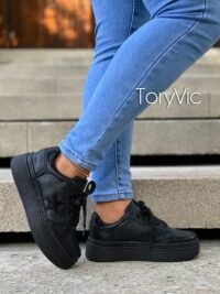 tenis, zapatos y botines para mujer toryvic. Star todo negro 3