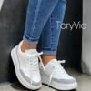 tenis, zapatos y botines para mujer toryvic. Tany blanco gris