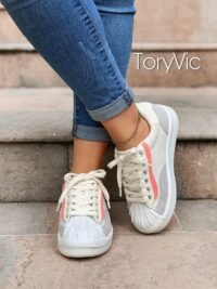 tenis, zapatos y botines para mujer toryvic. Basic arena - salmón