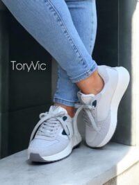 tenis, zapatos y botines para mujer toryvic vale gris