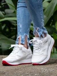 tenis, zapatos y botines para mujer toryvic london blanco 3