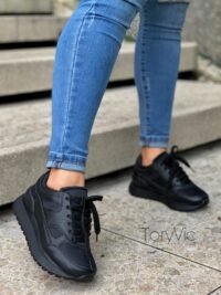 tenis, zapatos y botines para mujer toryvic london negro 2