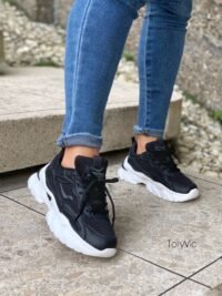 tenis, zapatos y botines para mujer toryvic Tokio Negro blanco